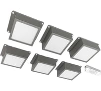 Светильник светодиодный Jazzway PPL 089/G OPAL 42Вт 6500K GREY IP40 комплект 6х(89x89x40мм) панель встраиваемая для потолка Грильято 5060173