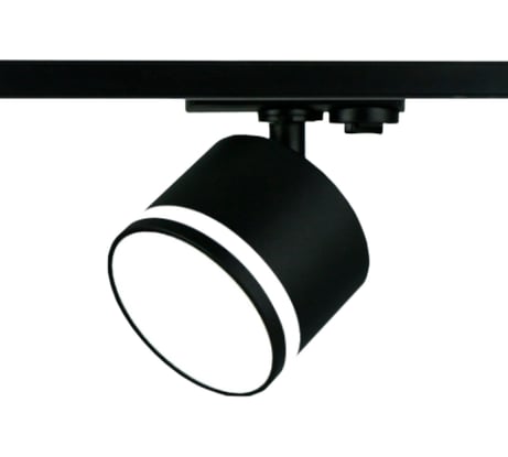 Светильник трековый truEnergy однофазный, с матовым кольцом, под лампу GX53, 81x70мм, металл, IP20, круг, черный 21138