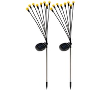 Светильник светодиодный садовый ФАZА SLR-S04-YS2 Светлячки 8 LED (желтый) на солнечной батарее с датчиком освещенности IP44 (комплект 2шт.) 5012806