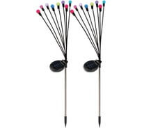 Светильник светодиодный садовый ФАZА SLR-S04-MS2 Светлячки 8RGB LED (мультицветный) на солнечной батарее с датчиком освещенности IP44 (комплект 2шт.) 5053946