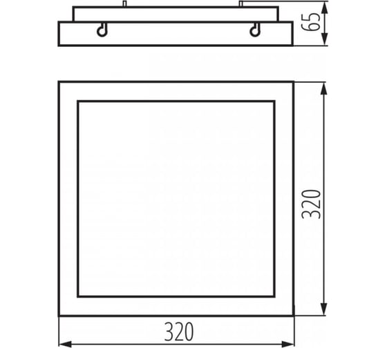 Потолочный квадратный светильник KANLUX TYBIA M 25W-NW GY/ 24644