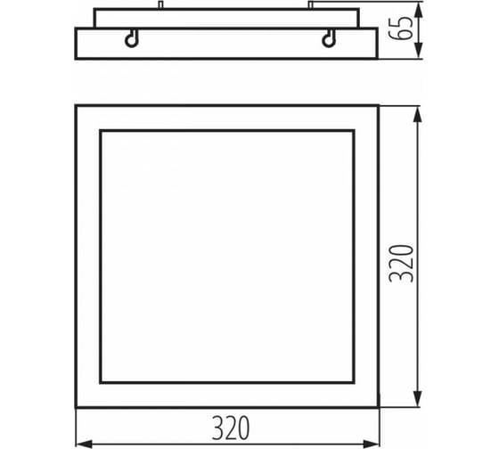 Потолочный квадратный светильник KANLUX TYBIA M 25W-NW B/ 24645