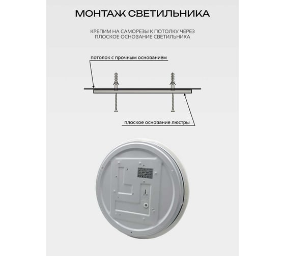 Светильник светодиодный truEnergy «звездное небо» накладной круг 18W 1800Lm 4000K D330мм IP20 белый/металл 11215