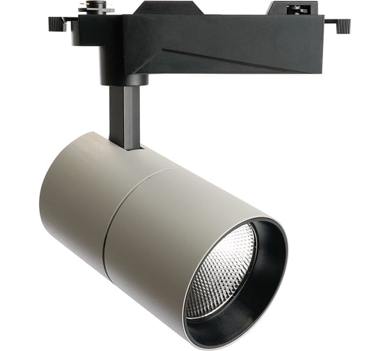 Светодиодный светильник FERON MarketBright AL103 трековый, однофазный, на шинопровод, 30W, 6400K, 35 градусов, серый 51852