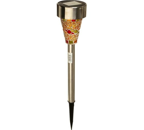 Садовый фонарь на солнечной батарее Luazon "Витраж янтарный", 39.5 см, d=7.5 см, 1 led, металл 1221875 1
