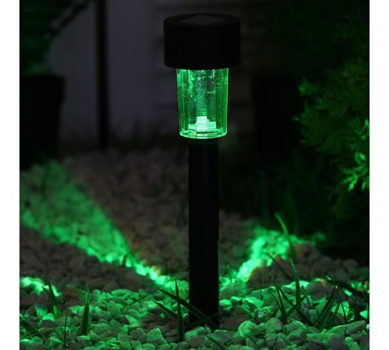 Садовый фонарь на солнечной батарее Luazon "Цилиндр", 31 см, d=4.5 см, 1 led, пластик, RGB 2997280