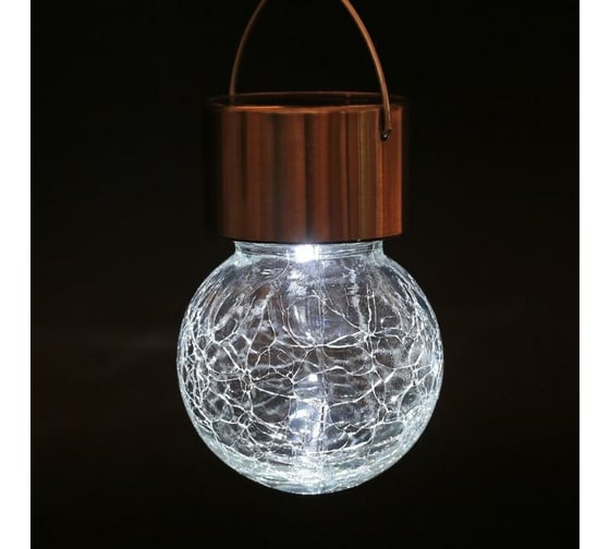 Садовый фонарь на солнечной батарее Luazon "Лампочка Прозрачная", 60х90 мм, 1 led, стекло 2997291