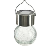 Садовый фонарь на солнечной батарее Luazon "Лампочка Прозрачная", 60х90 мм, 1led, стекло, тепло-белый 4592640