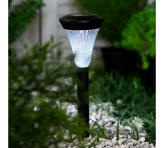 Садовый фонарь на солнечной батарее Luazon "Конус" 31,5 см, d 7 см, 1 led, пластик 1221871