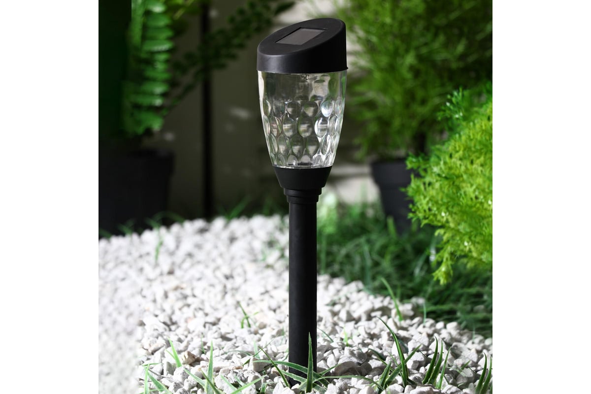 Садовый фонарь на солнечной батарее Luazon 35 см, d 5.5 см, 1 led ...