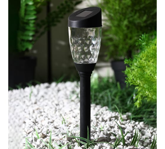 Садовый фонарь на солнечной батарее Luazon 35 см, d 5.5 см, 1 led, пластик 5363366