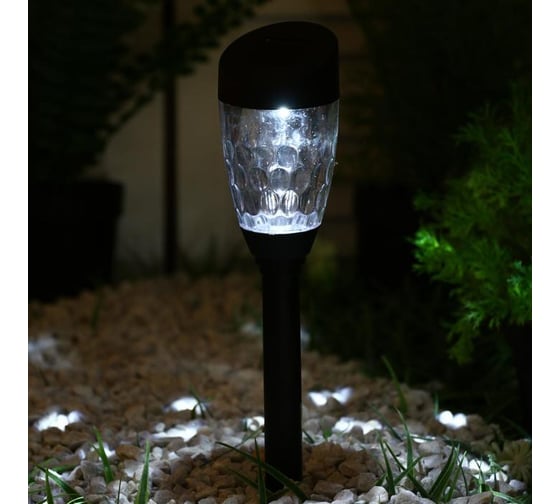 Садовый фонарь на солнечной батарее Luazon 35 см, d 5.5 см, 1 led, пластик 5363366