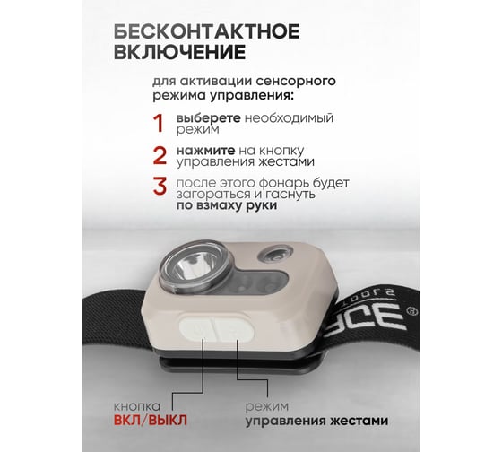 Фонарь светодиодный аккумуляторный Forsage (1200 мАч, 300 Лм, 5W LED) F-EL1009S(61436)
