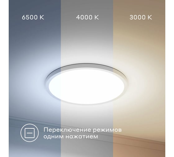 Светодиодный потолочный светильник Pragma серии Simum с функцией смены цветовой температуры, 36 Вт, 36W-W-WCTC-SIM, цвет белый 902100.36W-W-WCTC-SIM-2