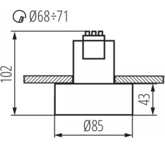 Встраиваемый светильник KANLUX MINI RITI черный GU10 B/G/ 27575