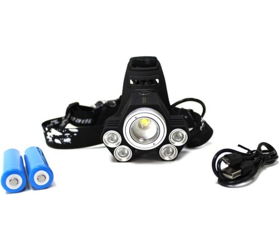 Светодиодный аккумуляторный налобный фонарь ROCKFORCE 5W LED, 500Lm, 2000mAh RF-01157