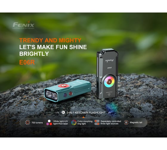 Фонарь Fenix E06R серый E06RGR