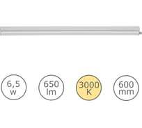 Светильник светодиодный LEDVANCE BATSWECOT5 600 6.5W 830 2XFS10x1 RULEDV 4099854359446