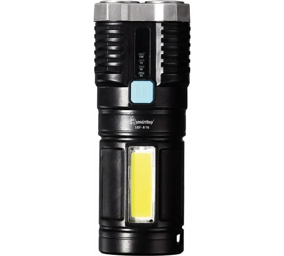Фонарь Smartbuy 4 LED и рассеивателя, боковой COB, встроенный аккумулятор, MicroUSB, SBF-816 1