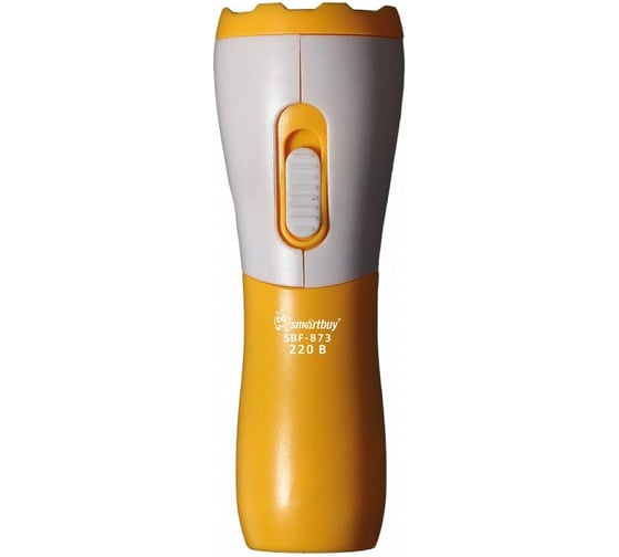 Фонарь Smartbuy LED+COB с зарядкой от сети 220 В встроенная вилка, 2 режима, ABS, 12.5x5 см, SBF-873