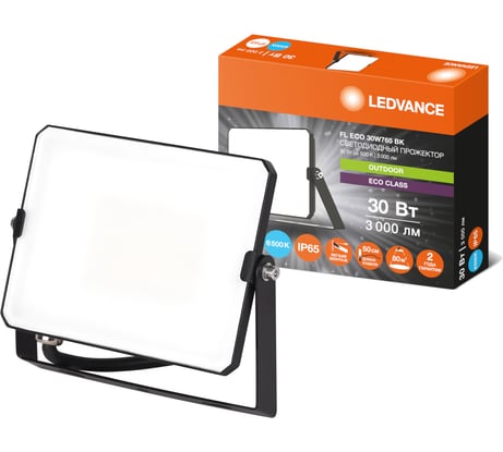 Прожектор светодиодный LEDVANCE FL ECO 30W765 BK 24x1 G4RU LEDV 4099854400094