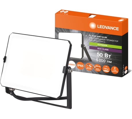 Прожектор светодиодный LEDVANCE FL ECO 50W740 BK 18x1 G4RU LEDV 4099854400117