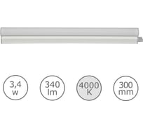 Светильник светодиодный LEDVANCE BATSWECOT5 300 3.4W 840 2XFS10x1 RULEDV 4099854359385
