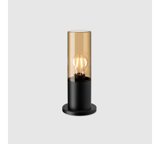 Садово-парковый светильник General Lighting Systems General серия Элегант малый (90*300), GPF-E27-M-IP65, патрон Е27, под лампу до 50Вт, корпус металл + пластик, черный+золотой 662310 1