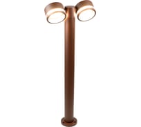 Садово-парковый светильник General Lighting Systems General серия Иллюмакс средний с боковым рассеивателем (262*100*700), GPF-2GX53-M-IP65, два патрона GX53, под лампу до 50Вт, корпус металл + пластик, коричневый 662423