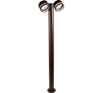 Садово-парковый светильник General Lighting Systems General серия Иллюмакс высокий с боковым рассеивателем (262*100*1000), GPF-2GX53-M-IP65, два патрона GX53, под лампу до 50Вт, корпус металл + пластик, коричневый 662426