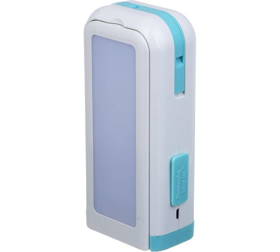 Фонарь-светильник ЕРМАК LED, 3 режима, 1200мАч, пластик, 73x48x157, функция Power-bank, зарядка USB 223-079