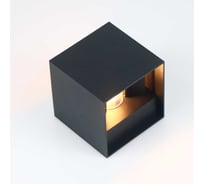 Фасадный светильник General Lighting Systems Лайтвэйв квадратный (100*100*100), GWL-G9-5-SQUARE-IP65, патрон G9, под лампу до 50Вт, корпус металл, черный 662296