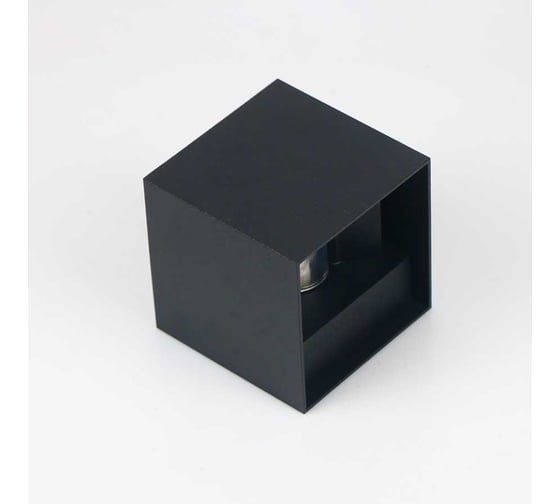 Фасадный светильник General Lighting Systems Лайтвэйв квадратный (100*100*100), GWL-G9-5-SQUARE-IP65, патрон G9, под лампу до 50Вт, корпус металл, черный 662296