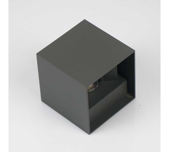 Фасадный светильник General Lighting Systems Лайтвэйв квадратный (100*100*100), GWL-G9-5-SQUARE-IP65, патрон G9, под лампу до 50Вт, корпус металл, графит 662298