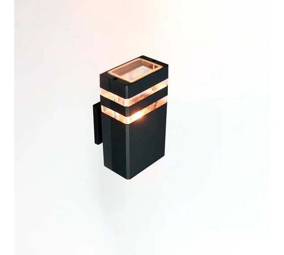 Фасадный светильник General Lighting Systems Катет с двойным боковым рассеивателем (110*115*200), GWL-MR16-GU10-S-IP65, патрон GU10, под лампу до 50Вт, корпус металл, черный 662518