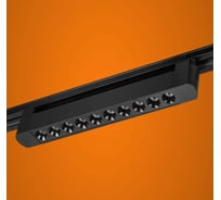 Светильник трековый iSVET TRK-104 20 Вт, однофазный, линейный, линзованный, черный TRK-104-4-4