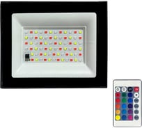 Прожектор светодиодный Jazzway PFL- 30Вт RGB-RC BL с пультом, рассеиватель закаленное стекло IP65 5064188