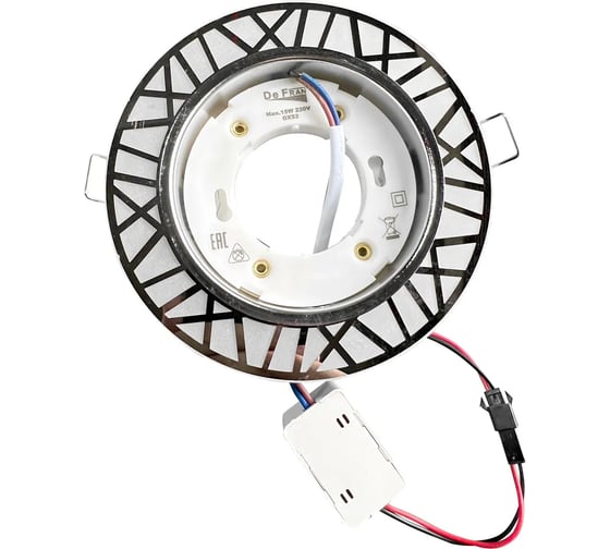 Светильник точечный De Fran GX53/SMD 4000K 15Вт ТРЕЙСИ белый /металл ажур./акрил d120мм (SMD 5Вт 450Лм), FT9130 1