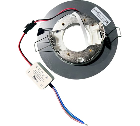 Светильник точечный De Fran GX53 (SMD 4000K) ЭКСИ стекло белый узор (SMD 5Вт 450Лм), FT9134