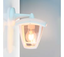 Фасадный светильник General Lighting Systems Пушкинский малый (185*165*225), GWL-E27-M-IP65, патрон Е27, под лампу до 50Вт, направление лампы вниз, корпус пластик + стекло, белый 662497