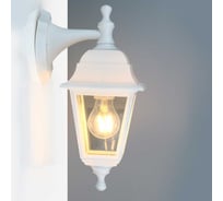 Фасадный светильник General Lighting Systems Пушкинский средний (195*150*345), GWL-E27-M-IP65, патрон Е27, под лампу до 50Вт, направление лампы вниз, корпус пластик + стекло, белый 662499