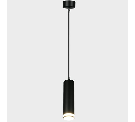 Потолочный светильник General Lighting Systems General на подвесе серия Башня (D55*H200мм) GWL-GU10-M-IP20, патрон под лампу GU10, корпус металл, черный 661843