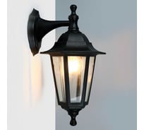 Фасадный светильник General Lighting Systems Пушкинский большой (212*170*350), GWL-E27-M-IP65, патрон Е27, под лампу до 50Вт, направление лампы вниз, корпус пластик + стекло, черный 662500