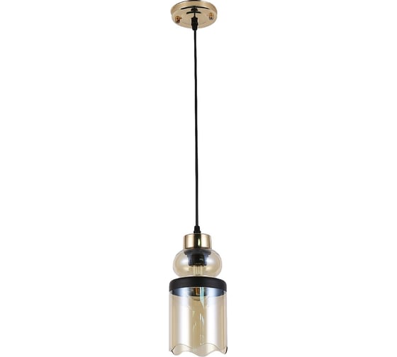 Подвесной светильник ЭкономСвет 30109/1GD AMB+BK 1