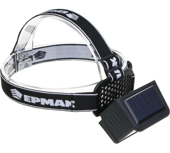 Фонарь налобный ЕРМАК LED COB, 5 режимов, 800мАч, Type-C, солнечная батарея, красный свет, 78x55x56 мм 221-093