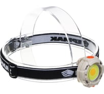 Фонарь налобный ЕРМАК COB, 6 режимов, 500мАч, зарядка Type-C, пластик, красный свет, 53x34x53 мм 209-022