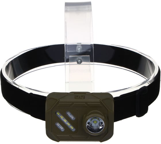 Фонарь налобный ЕРМАК SMD LED, 3 режима, 3хААА, 67x51x40 мм, пластик, красный свет 221-042