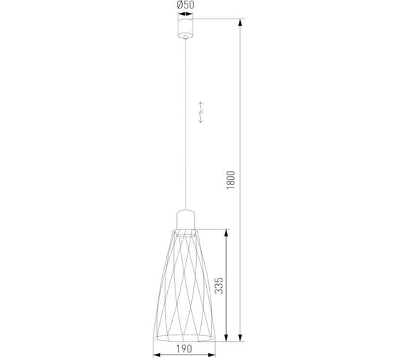 Подвесной светильник TK Lighting 10161 Modesto черный a068664
