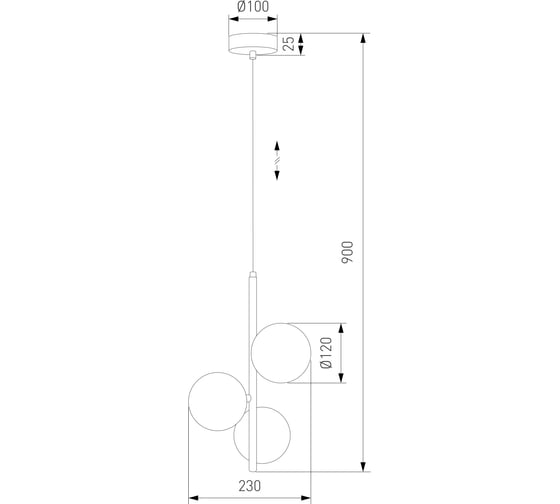 Подвесной светильник TK Lighting со стеклянными плафонами 5767 Estera a068600