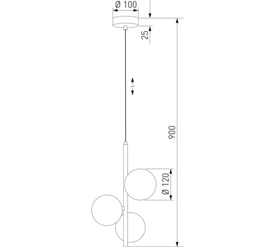 Подвесной светильник TK Lighting со стеклянными плафонами 6188 Estera a070962